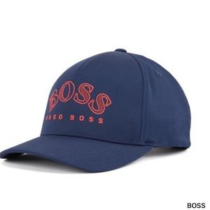 Double-twill cap with curved logo embroidery